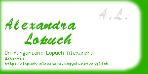 alexandra lopuch business card